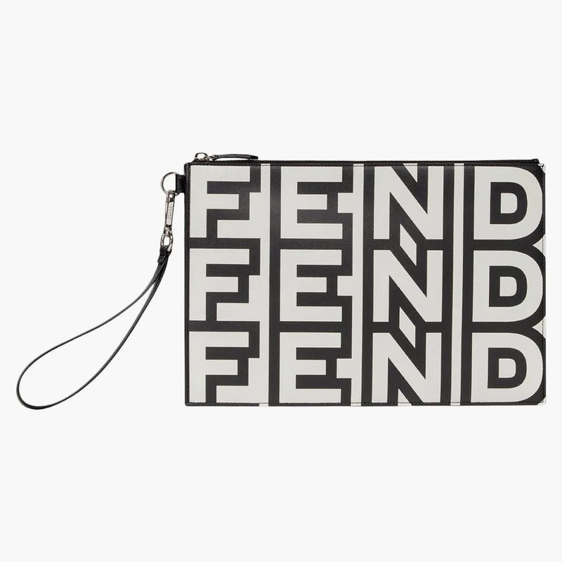 Fendi av Marc Jacobs ff platt påse Tvåfärgad läderpåse Multicolor
