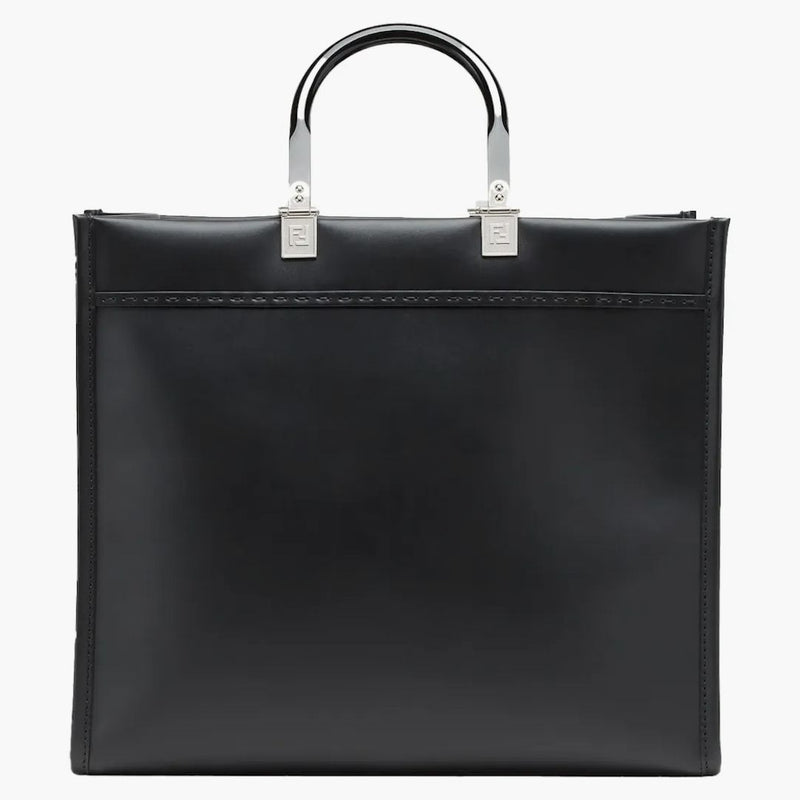 Fendi av Marc Jacobs Fendi Sunshine Medium svart läder med varmstemperad shoppare