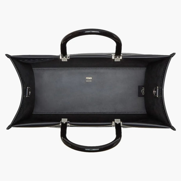 Fendi av Marc Jacobs Fendi Sunshine Medium svart läder med varmstemperad shoppare
