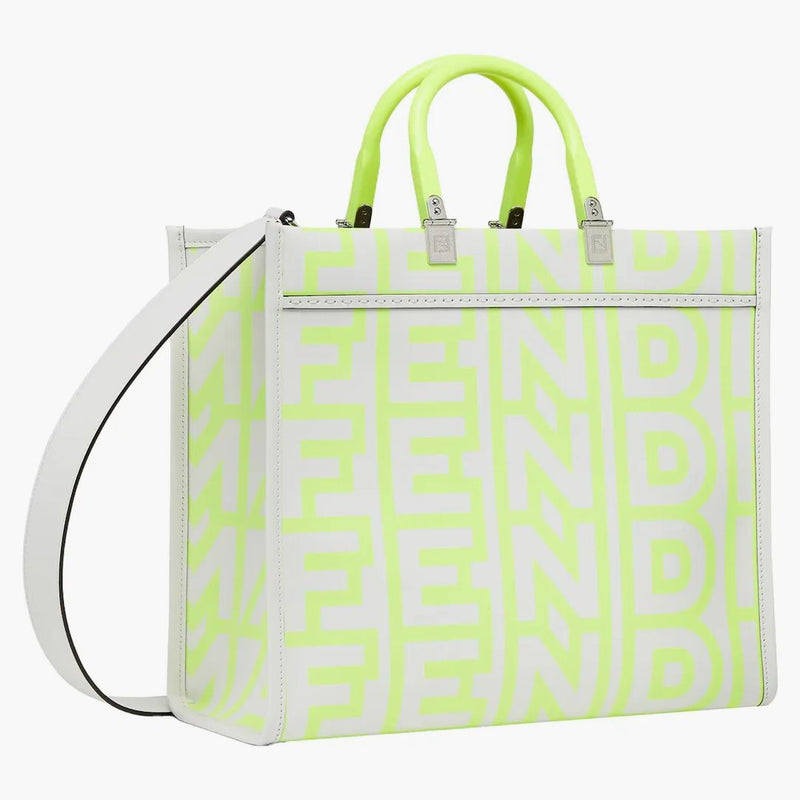 Fendi av Marc Jacobs Fendi Sunshine Medium White Leather Shopper Bag