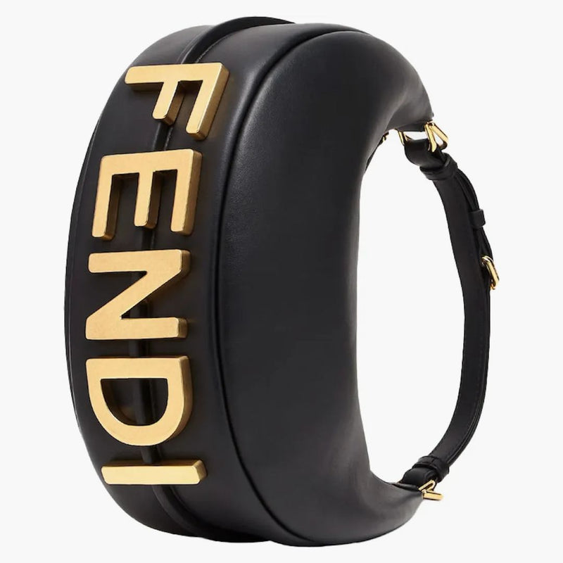 Fendi av Marc Jacobs Fendigraphy liten svart läderväska