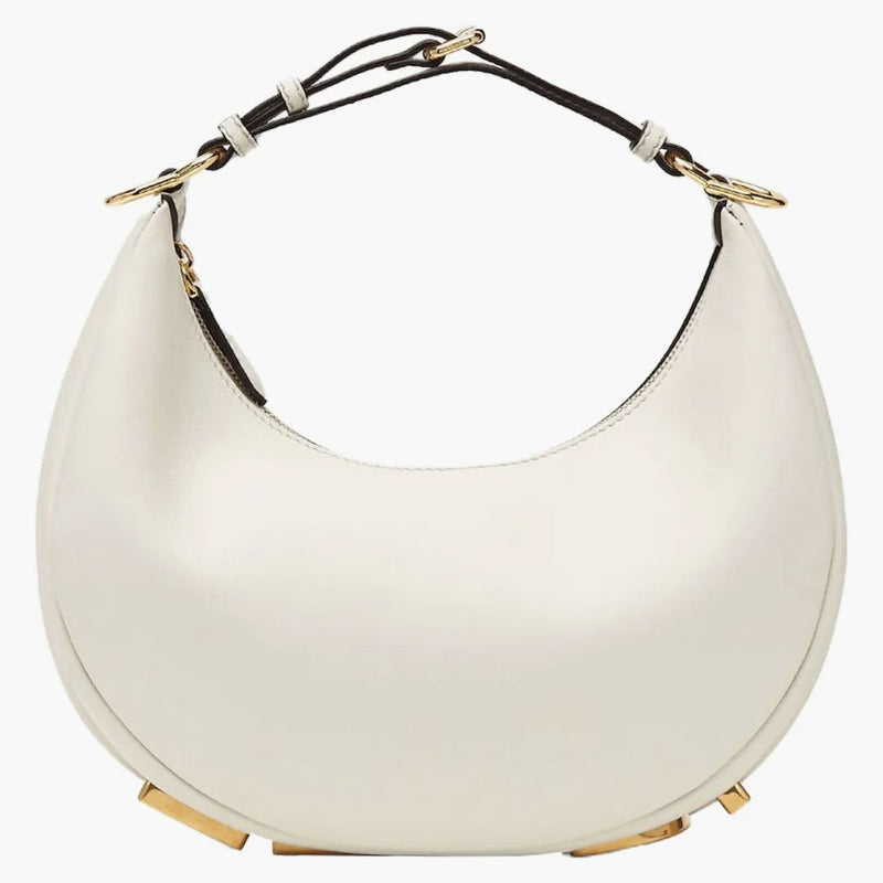 Fendi av Marc Jacobs Fendigraphy liten vit läderväska