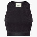 Fendi av Marc Jacobs Jacquard tyg topp svart