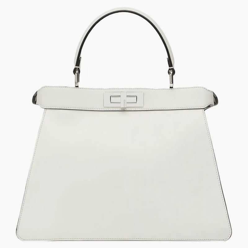Fendi av Marc Jacobs Medium Peekaboo iseeu vit läderväska