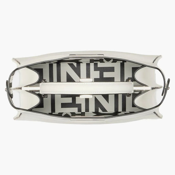 Fendi av Marc Jacobs Medium Peekaboo iseeu vit läderväska