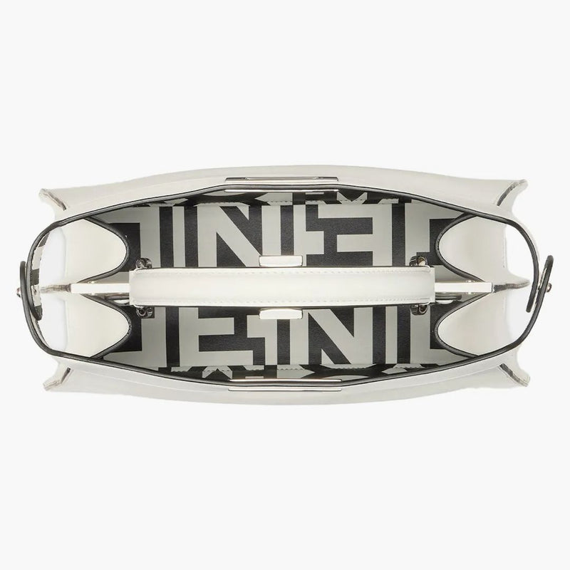 Fendi av Marc Jacobs Medium Peekaboo iseeu vit läderväska
