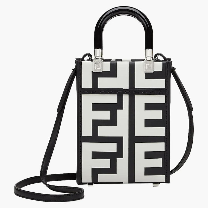 Fendi av Marc Jacobs Mini Sunshine Shopper Two-Tone Leather Mini-Bag