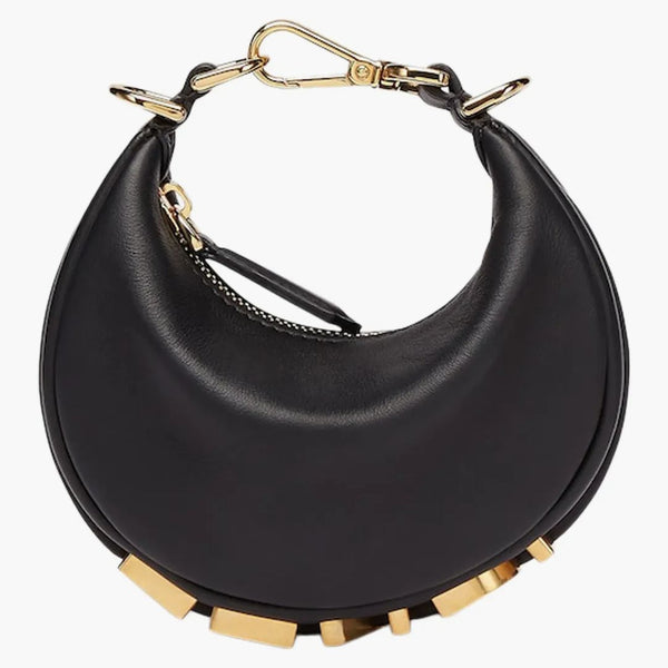 Fendi av Marc Jacobs Nano Fendigraphy Black Leather Charm