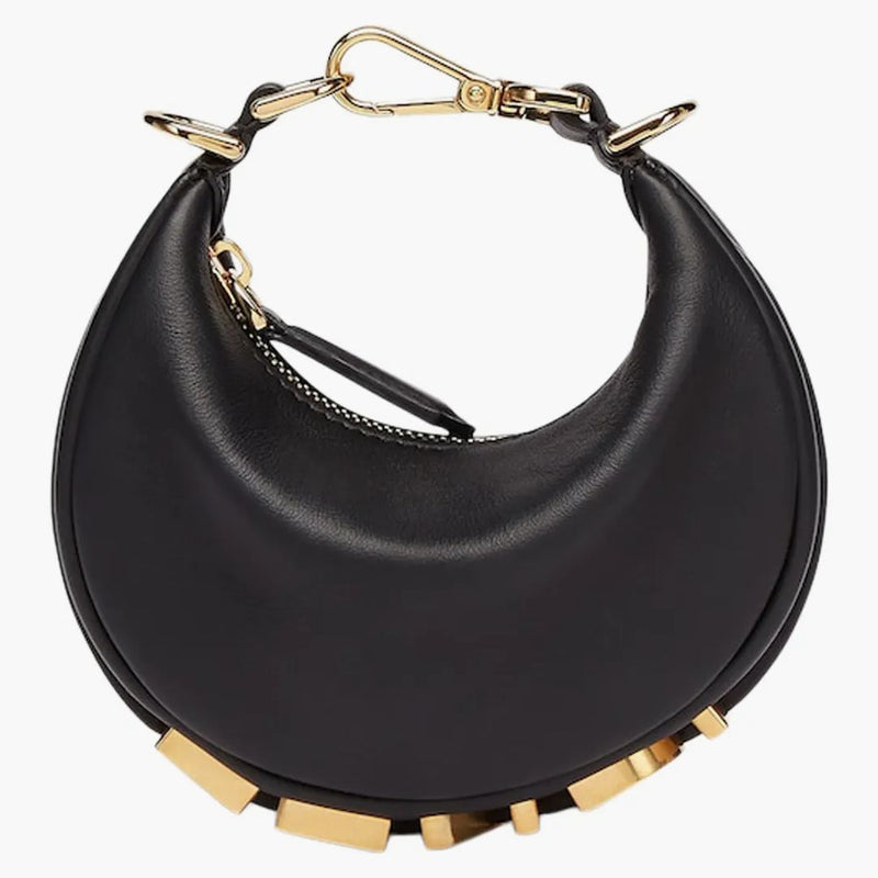 Fendi av Marc Jacobs Nano Fendigraphy Black Leather Charm