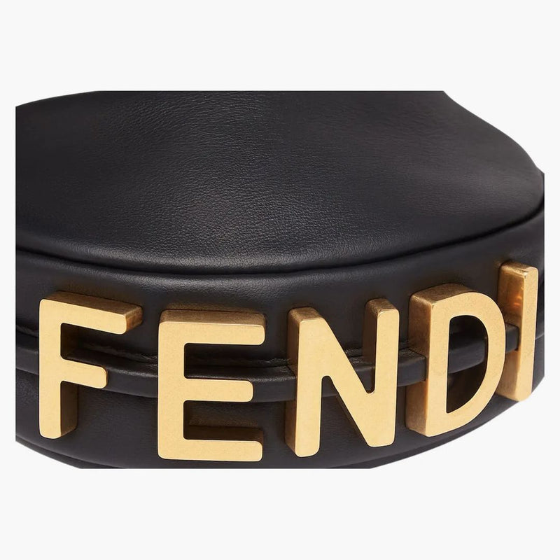 Fendi av Marc Jacobs Nano Fendigraphy Black Leather Charm