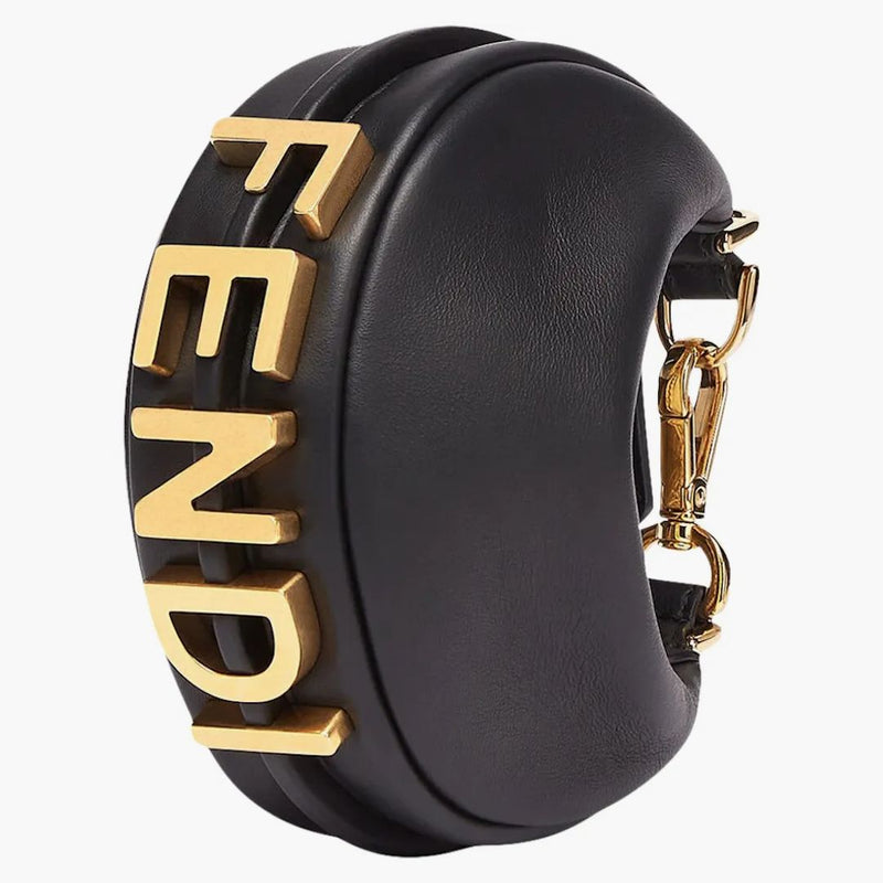 Fendi av Marc Jacobs Nano Fendigraphy Black Leather Charm