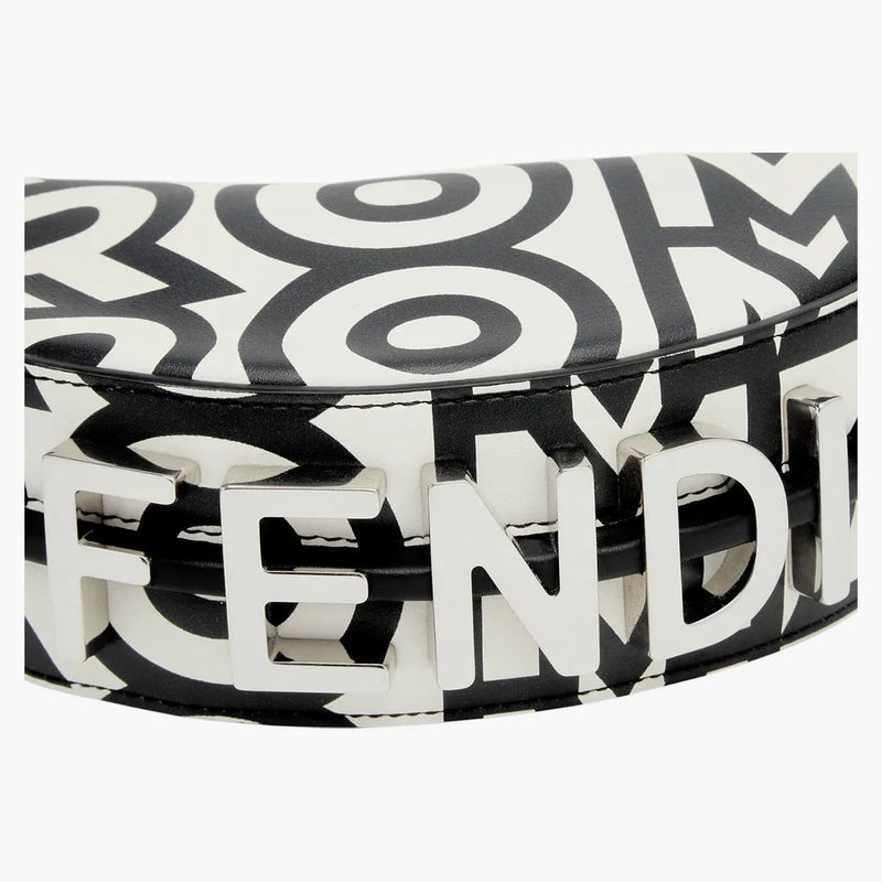 Fendi av Marc Jacobs Nano Fendigraphy Two-Tone Leather Charm