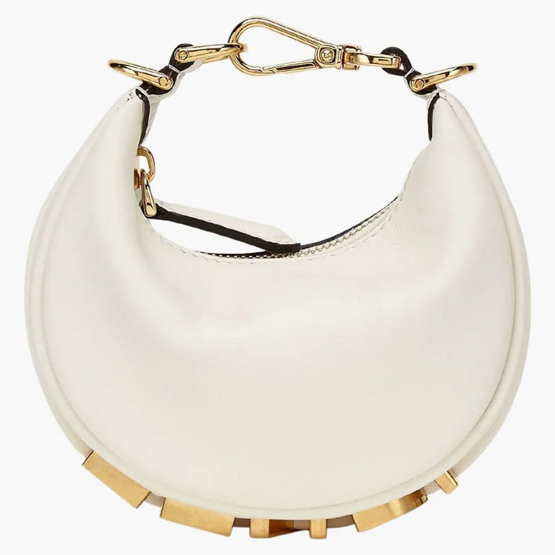 Fendi av Marc Jacobs Nano Fendigraphy White Leather Charm