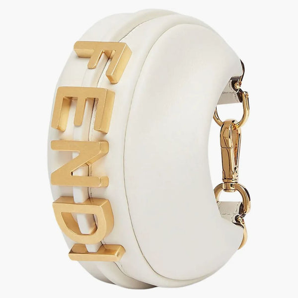 Fendi av Marc Jacobs Nano Fendigraphy White Leather Charm