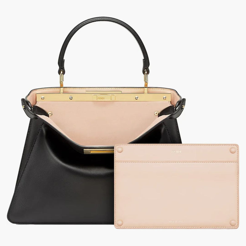 Fendi By Marc Jacobs Peekaboo Iseeu Medium Rose Black Leather Bag
