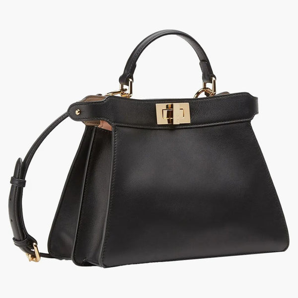 Fendi av Marc Jacobs Peekaboo iseeu liten svart läderväska