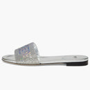 Fendi by Marc Jacobs Signature Slides Silver Leather