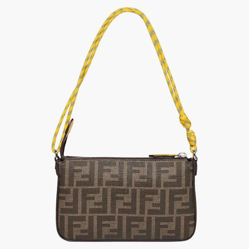 Fendi x frgmt x pokemon ff tyg väska baguette påse multicolor