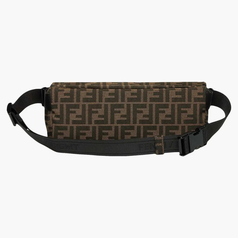 Fendi x frgmt x pokemon ff tyg bälte väska brun