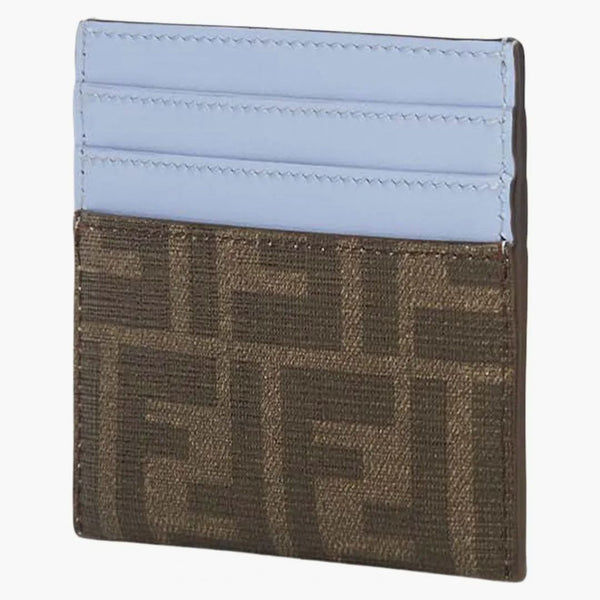 Fendi x frgmt x pokemon ff tyg platt korthållarkortfodral brun