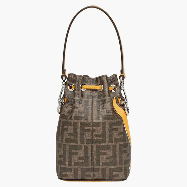 Fendi x frgmt x pokemon ff tyg mini väska mon tresor multicolor