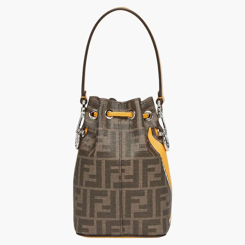 Fendi x frgmt x pokemon ff tyg mini väska mon tresor multicolor