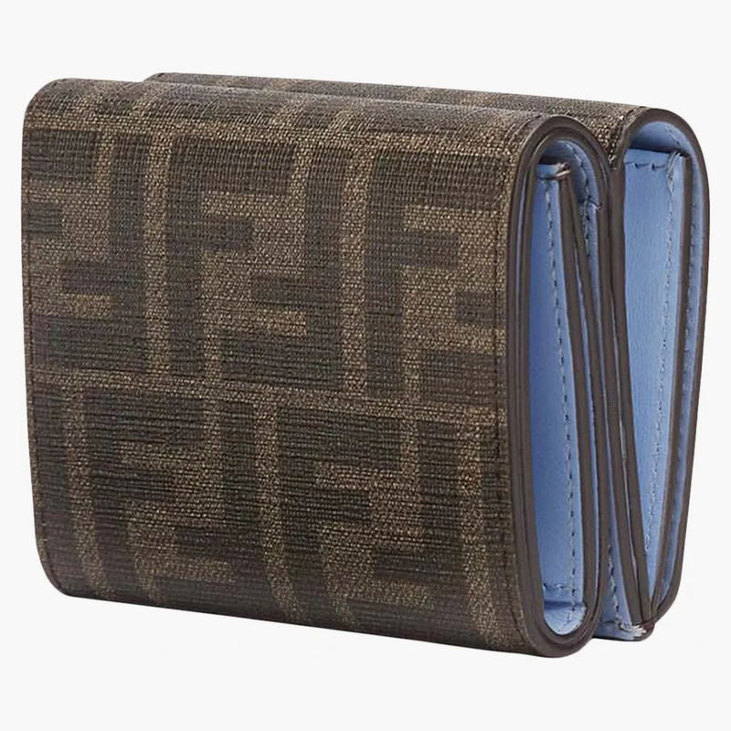 Fendi x frgmt x pokemon ff tkaninská peněženka hnědá