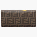 Fendi X Frgmt X Pokemon FF Fabric Wallet Continental with Chain Brown