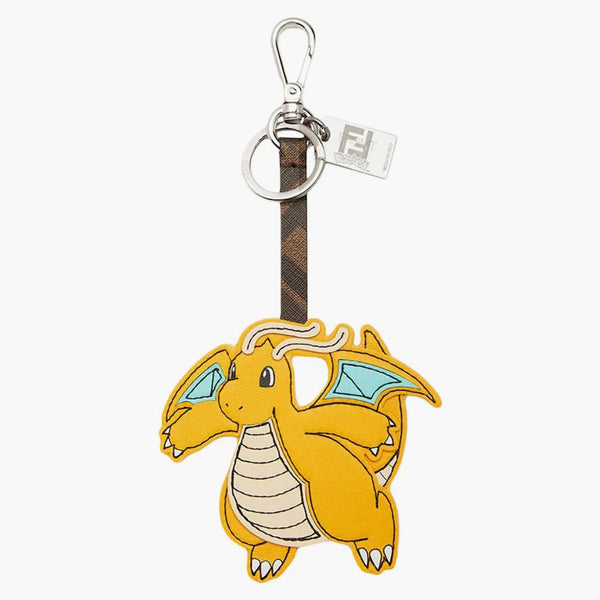 Fendi x frgmt x pokemon nappa nyckelring gul