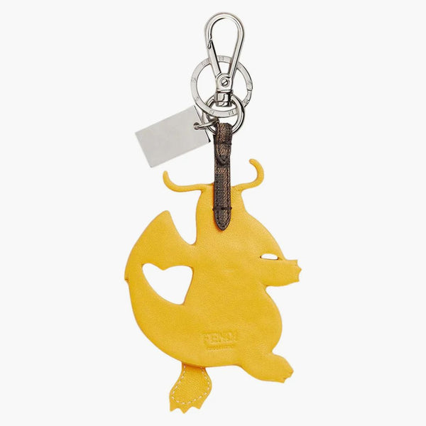 Fendi x frgmt x pokemon nappa läder charm gul