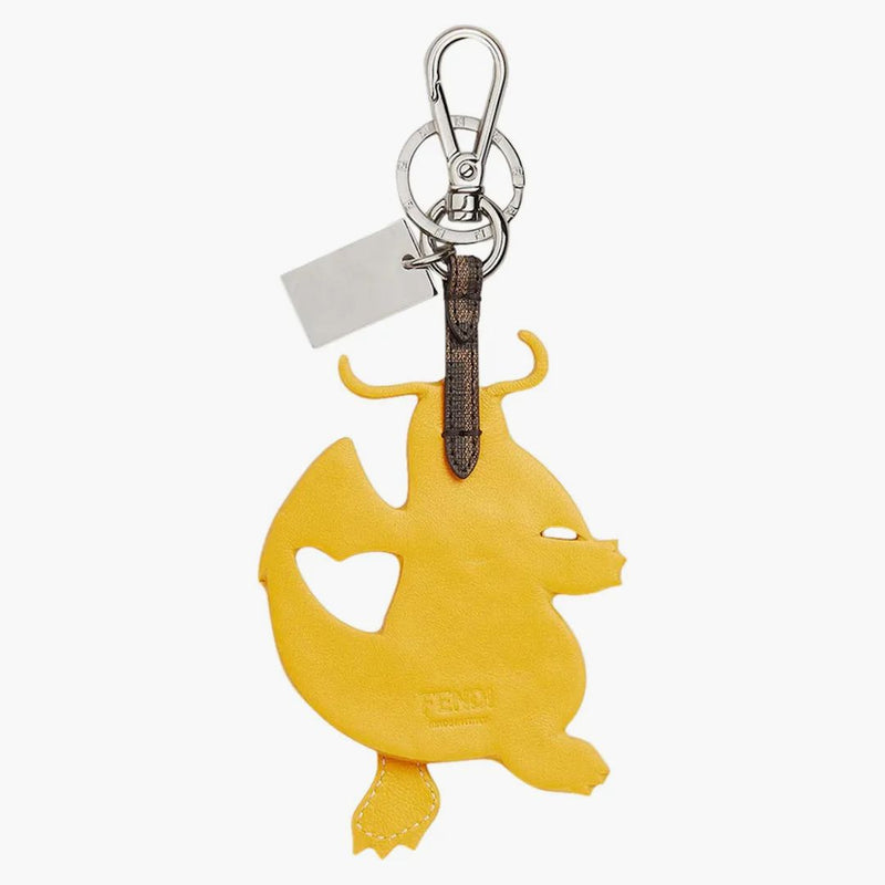 Fendi x frgmt x pokemon nappa läder charm gul