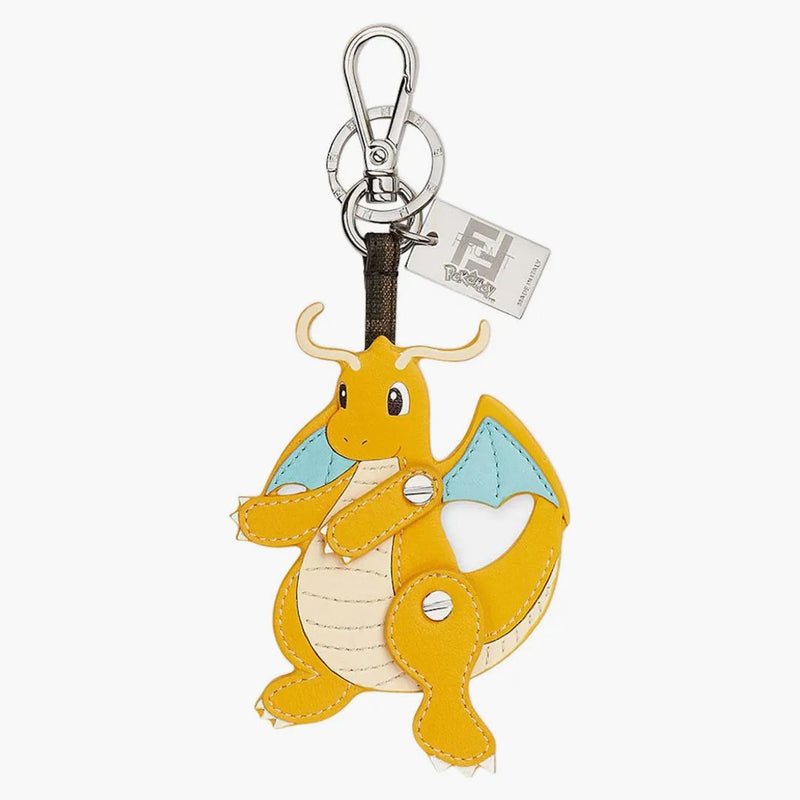 Fendi x frgmt x pokemon nappa läder charm gul