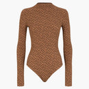 Fendi X Skims Mock Neck Long Sleeve Bodysuit California