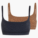 Fendi X Skims Pack Of 2 Scoop Bralette Black/california