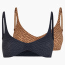 Fendi X Skims Pack Of 2 Skimpy Scoop Bralette Black/california