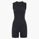 Fendi X Skims Sleeveless Mid Thigh Bodysuit Black
