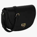 Ferragamo Gancini Buckle Crossbody Black
