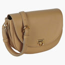 Ferragamo Gancini Buckle Crossbody Camel