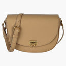 Ferragamo Gancini Buckle Crossbody Camel