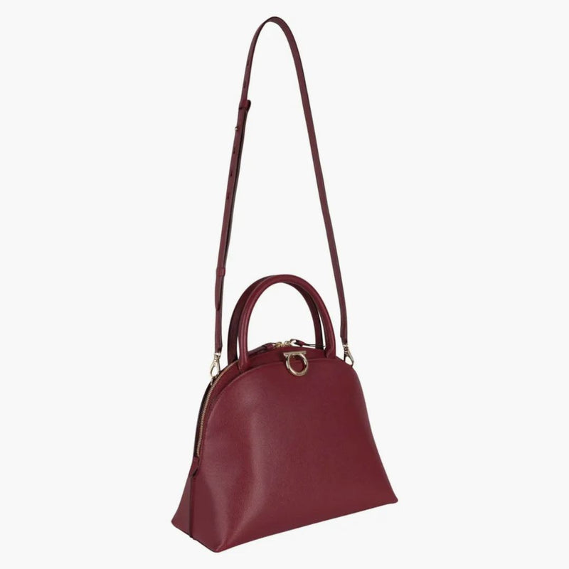 Ferragamo Gancini střední horní rukojeť burgundska