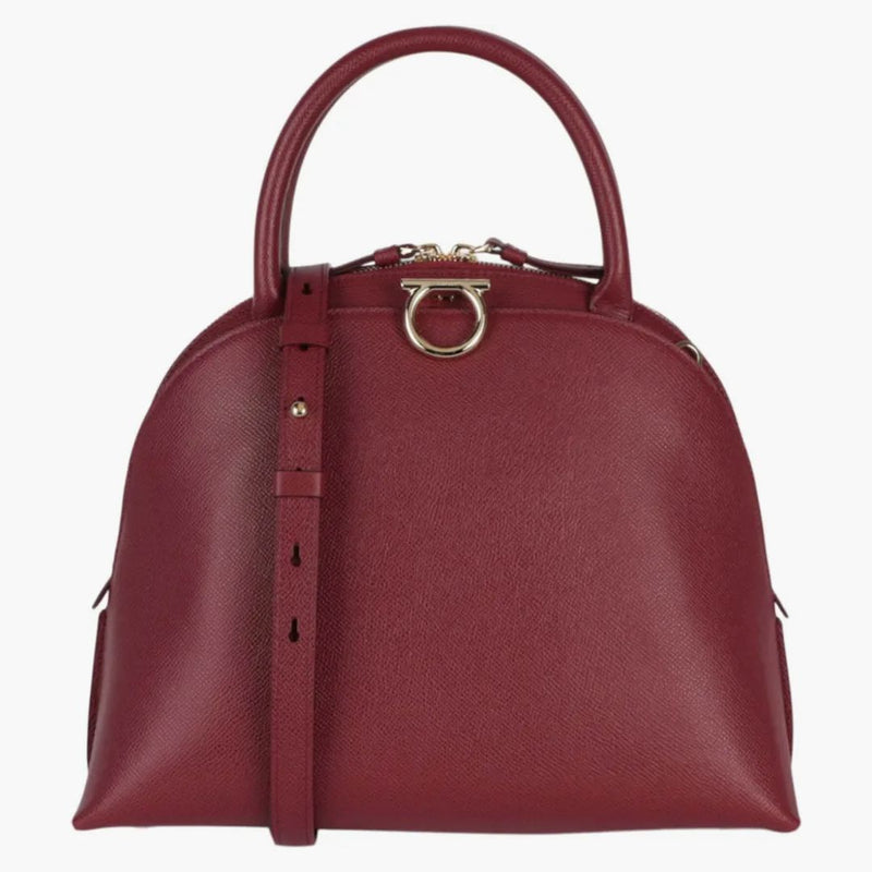 Ferragamo Gancini střední horní rukojeť burgundska