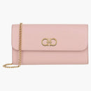 Ferragamo Liberty Gancini Clutch Pink