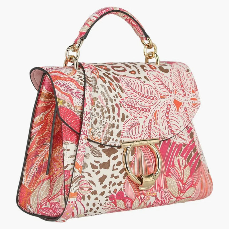 Ferragamo Margot Gancio Plant-Print ramenní taška multi