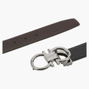 Ferragamo Reversible And Adjustable Gancini Belt Black/hickory