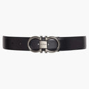 Ferragamo Reversible And Adjustable Gancini Belt Black/hickory