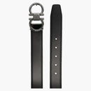 Ferragamo reversibile e regolabile cintura ganci nera/argento