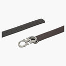 Ferragamo reversibile e regolabile cintura ganci nera/testa di moro