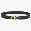 Ferragamo reversibile e regolabile Ganci Belt 675542 586940 Nero/marrone scuro