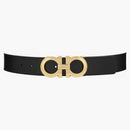 Ferragamo reversibile e regolabile Ganci Belt 675542 586940 Nero/marrone scuro