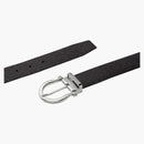 Ferragamo reversible and Adjustable Gancini Belt Stamped Black/Hickory